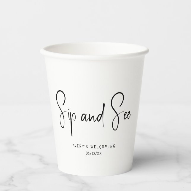 Simple Modern Neutral Sip And See Paper Cups (Front)