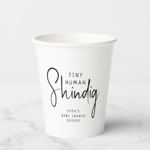 Simple Modern Neutral Tiny Human Shindig Paper Cups