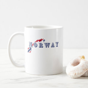 Simple Modern norway norwegian Letter Flag Souveni Coffee Mug