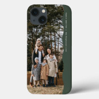 Simple modern one photo wavy edge trendy green