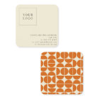 Simple Modern Orange Geometric Your Logo Custom