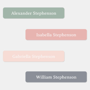 Simple Modern Pastel Colour Customize Name