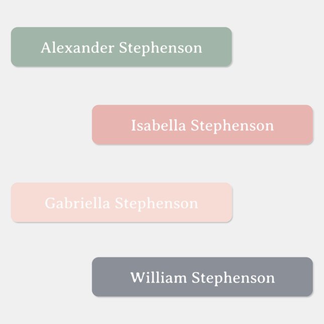 Simple Modern Pastel Colour Customize Name  (Group)