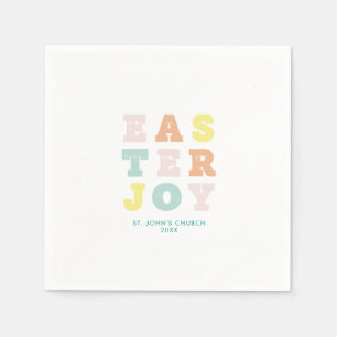 Simple Modern Pastel Easter Napkin