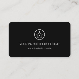Simple Modern Pastor Religious Church  Business Card