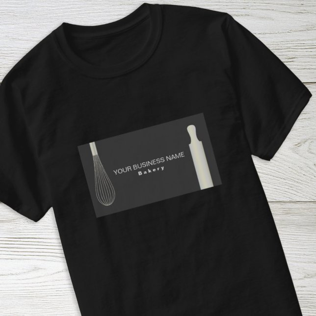 Simple Modern Pastry Chef Bakery Baking Business T-Shirt (Creator Uploaded)