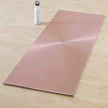 Simple  Modern Personalien Pink Metallic Yoga Mat