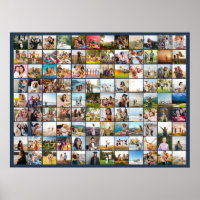 Simple Modern Personalized 108 Photo Collage