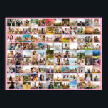 Simple Modern Personalized 108 Photo Collage Poster<br><div class="desc">Create your own personalized photo collage poster featuring 108 of your favourite pictures.</div>