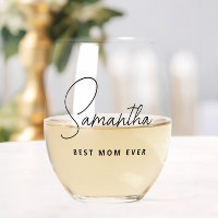 Simple Modern Personalized Best Mom Ever