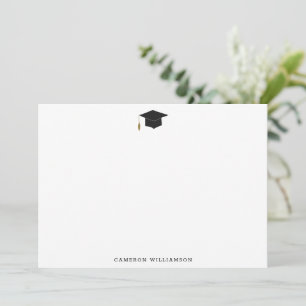 Simple Modern Personalized Name Graduation Thank You Card