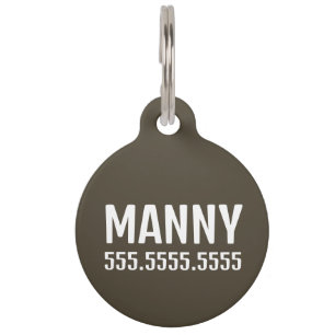 Simple & Modern Personalized Pet Details & QR Code Tag