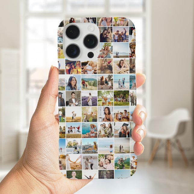 Simple Modern Personalized Photo Collage Case-Mate iPhone Case (Creator Uploaded)