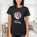 Simple Modern Pet Mom Custom Dog Photo T-Shirt<br><div class="desc">Dog Mom ... Surprise your favourite Dog Mom this Mother's Day , Christmas or her birthday with this super cute custom pet photo t-shirt. Customize this dog mom shirt with your dog's favourite photos, and name. This dog mom shirt is a must for dog lovers and dog moms! Great gift...</div>