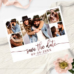 Simple Modern Photo Collage Wedding Save The Date Postcard<br><div class="desc">Simple Modern Photo Collage Wedding Save The Date Postcard</div>