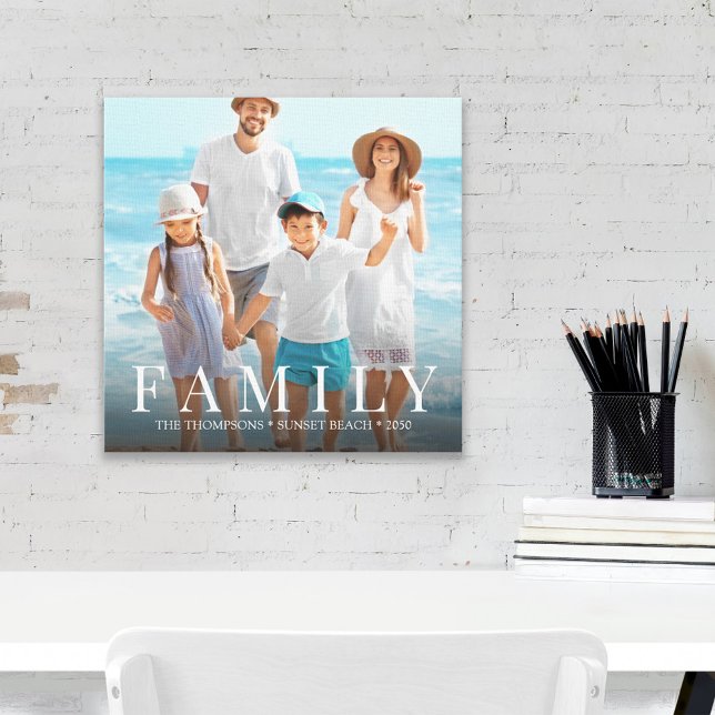 Simple Modern Photo Family Minimalist Custom  Canvas Print (Creator Uploaded)