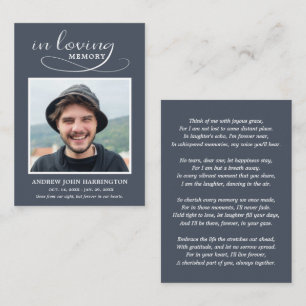 Simple Modern Photo Funeral Card