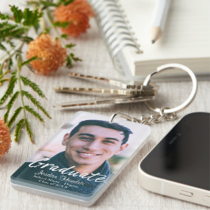 Simple Modern Photo Graduate Class Of Keychain