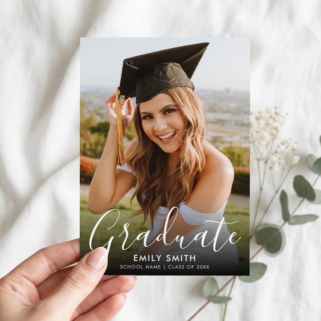 Simple Modern Photo Graduation Announcement (Creator Uploaded)