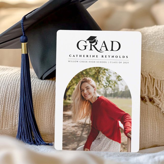 Simple Modern Photo Graduation Announcement (Creator Uploaded)
