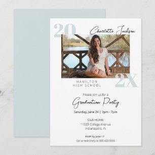 Simple Modern Photo Graduation Invitation