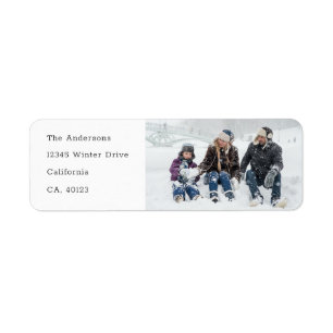 Simple Modern Photo Return Address Labels