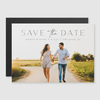 Simple Modern Photo Save the Date Magnet