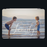 Simple Modern Photo Template Custom Family Name iPad Pro Cover<br><div class="desc">Simple Modern Photo Template Custom Family Name iPad Cover features your favourite photo with your personalized family name. Makes a fantastic gift for Christmas,  birthday,  anniversary,  Mother's Day,  Father's Day,  Grandparents Day and more. Personalize by editing the text in the text box provided. Designed by ©Evco Studio www.zazzle.com/store/evcostudio</div>