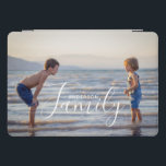 Simple Modern Photo Template Custom Family Name iPad Pro Cover<br><div class="desc">Simple Modern Photo Template Custom Family Name iPad Cover features your favourite photo with your personalized family name. Makes a fantastic gift for Christmas,  birthday,  anniversary,  Mother's Day,  Father's Day,  Grandparents Day and more. Personalize by editing the text in the text box provided. Designed by ©Evco Studio www.zazzle.com/store/evcostudio</div>