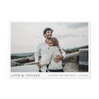 Simple Modern Photo Thank You Wedding Card