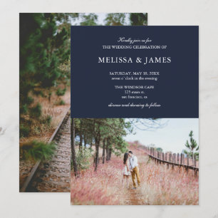 Simple Modern Photo Wedding Invitation