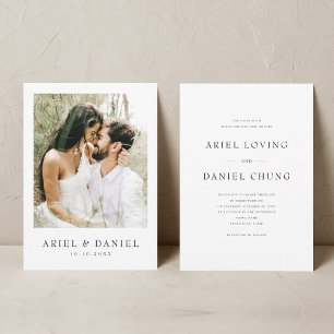 Simple Modern Photo Wedding Invitation