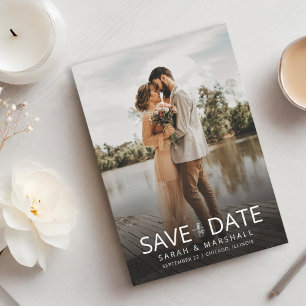 Simple Modern Photo Wedding Save The Date