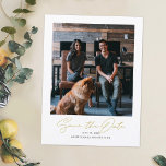 Simple Modern Photo Wedding Save the Date Announcement Postcard<br><div class="desc">This simple, chic photo wedding save the date postcard template features a lively handwriting script below your photo. It's very similar to another design we offer in our store with the 'Save the Date' script above the photo, please check that version and compare it with this one if you think...</div>