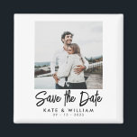 Simple Modern Photo Wedding Save the Date Magnet<br><div class="desc">A simple modern photo save the date magnet. Personalize this minimalist design to have your personal details and message.</div>