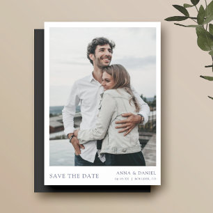 Simple Modern Photo Wedding Save the Date Magnet