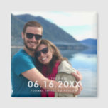 Simple Modern Photo Wedding Save the Date Magnet<br><div class="desc">Modern photo wedding save the date magnets. Customize with your photo and wedding date.</div>