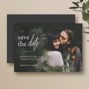 Simple Modern Photo Wedding Save the Date Magnetic Invitation