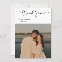 Simple Modern Photo Wedding Thank 