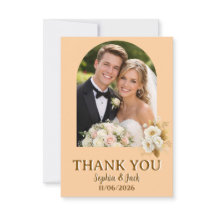 Simple Modern Photo Wedding Thank You