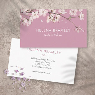 Simple Modern Pink Blossom Business Card