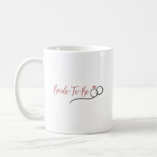 Simple Modern Pink Bride To Be Chic Bridesmaid Coffee Mug