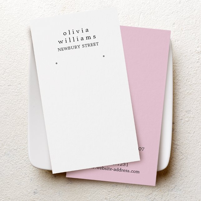 Simple Modern Pink Earring Display Card (Creator Uploaded)