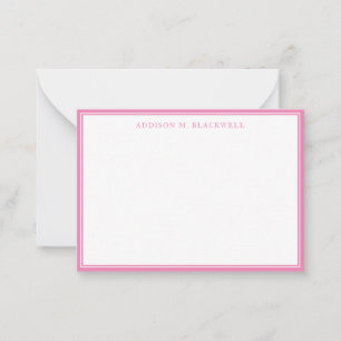 Simple Modern Pink White Professional Card