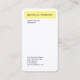 Simple Modern Plain Minimalist Silk Business Card