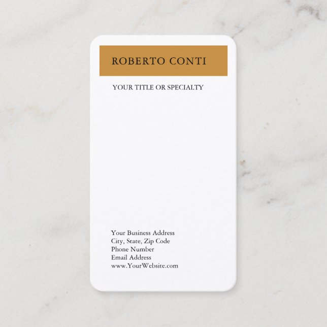 Simple Modern Plain Minimalist Silk Business Card (Front)