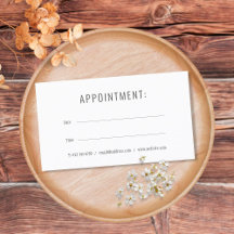 Simple Modern Professional Appointment Card
