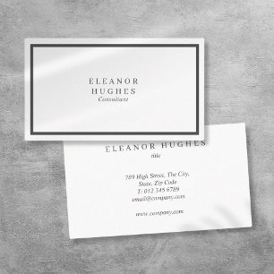 Simple Modern Professional Black And White Business Card