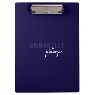 Simple Modern Professional Blue Minimalist Clipboard