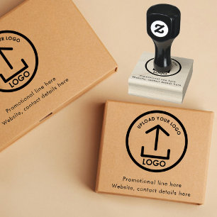 Simple Modern Professional Business Logo & Text Rubber Stamp
